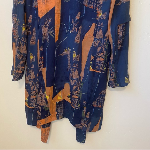 BABATON Open Duster cardigan robe trench XS printed Aritzia - Picture 10 of 10